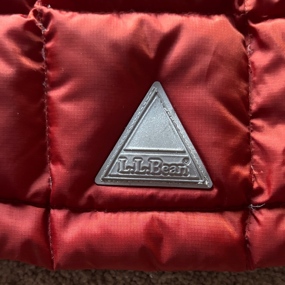 L.L. Bean Kids Burnt Orange/Red Down Puffer Vest - Picture 4 of 6